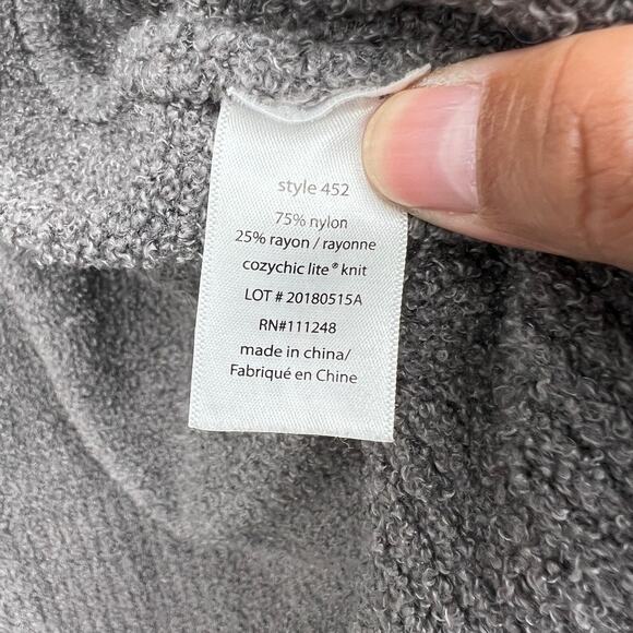 Barefoot Dreams Cozychic Lite Cocoon Open Cardigan Light Mauve Women's M Pockets - Picture 6 of 7